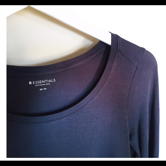 REITMANS R Essentials Scoop Neck Tee/Top With Long Sleeves Charcoal Grey Size XS - Picture 5 of 10